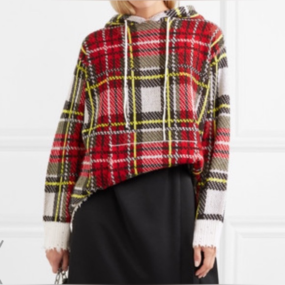 NWT R13 Oversized Distressed Cashmere Tartan Sweater worn by Taylor Swift - Picture 3 of 9